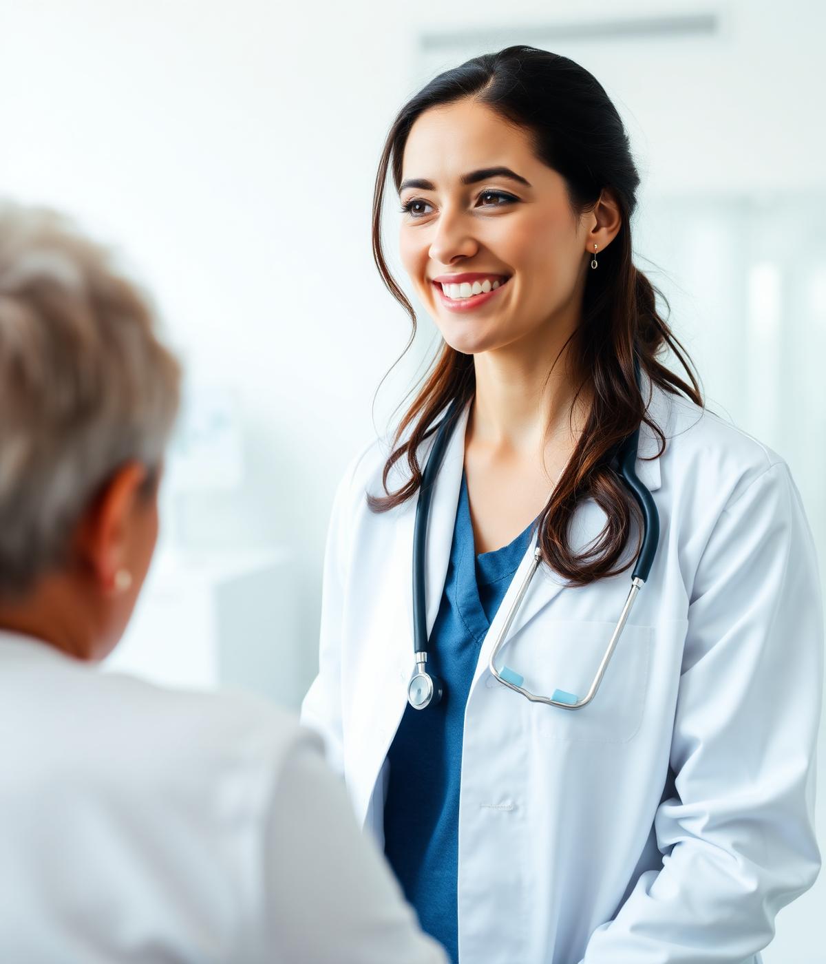 Médica atendendo paciente